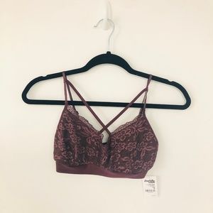 Burgundy Lace Bralette
